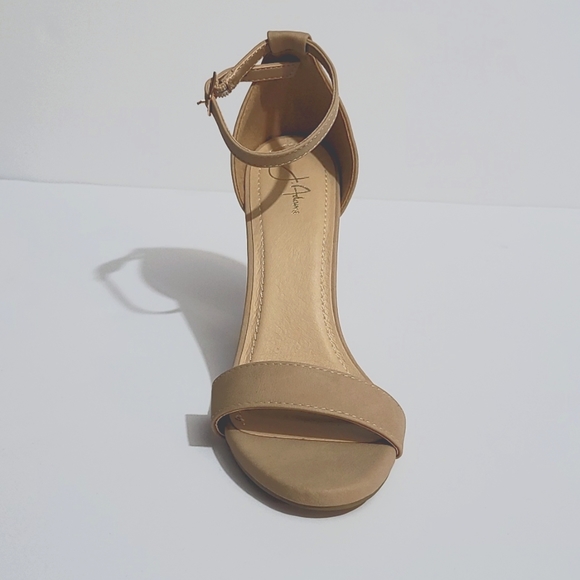 J. Adams Shirley Nude Heel Ankle Strap High Heel Dressy Sandals. - Picture 3 of 5